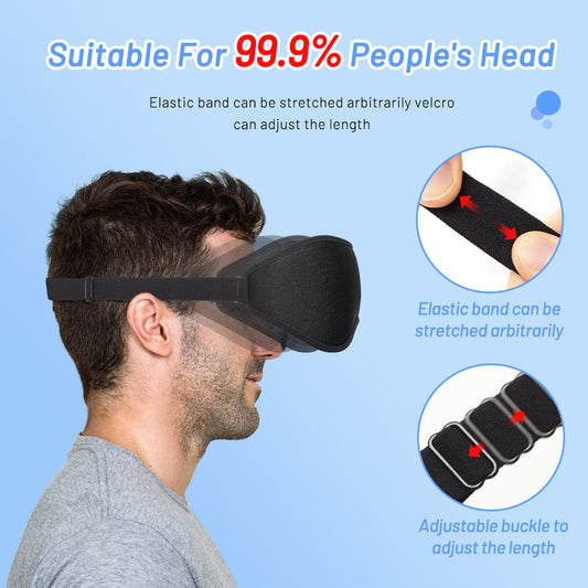 3D Natural Memory Foam Sleep Mask for Comfort